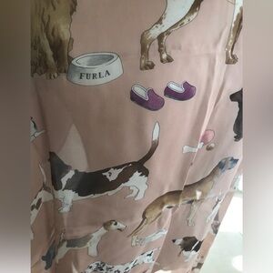 Furla Dogs Print Silk Scarf 34”x34”